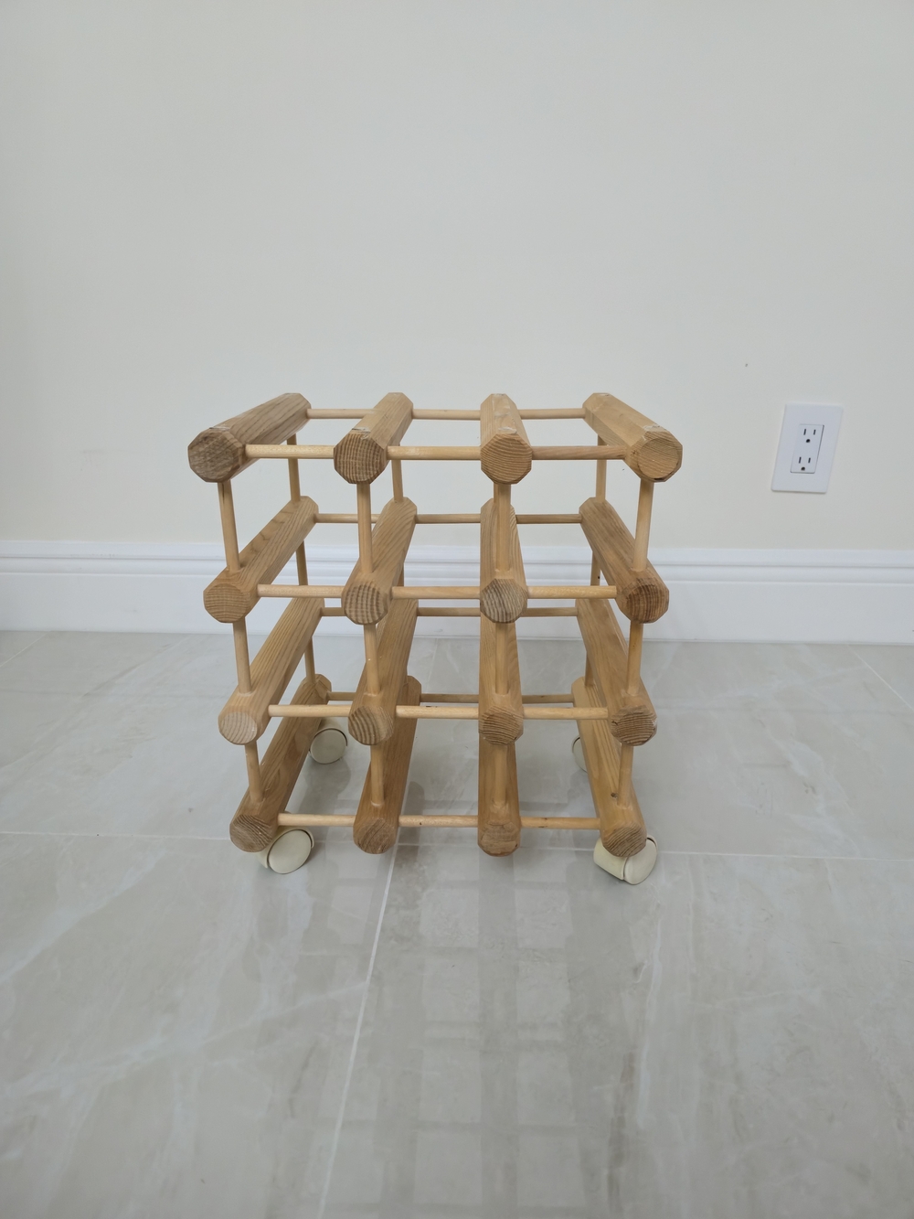 IKEA Wooden Wine Rack Organizer - Natural Pine